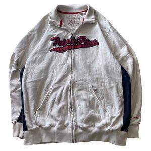 Y2K Vintage 555 Soul White Red Varsity Zip-Up Jacket
